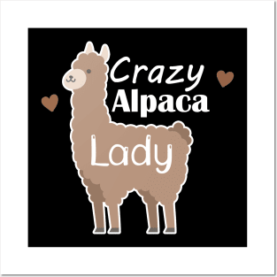 Crazy Alpaca Lady Posters and Art